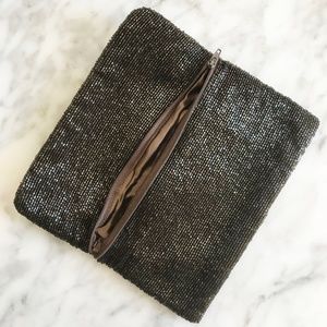 Bronze Beaded Clutch